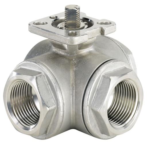 Burkert Fluid Control Systems 3-Way Ball Valve with L-bore, Type TKU002